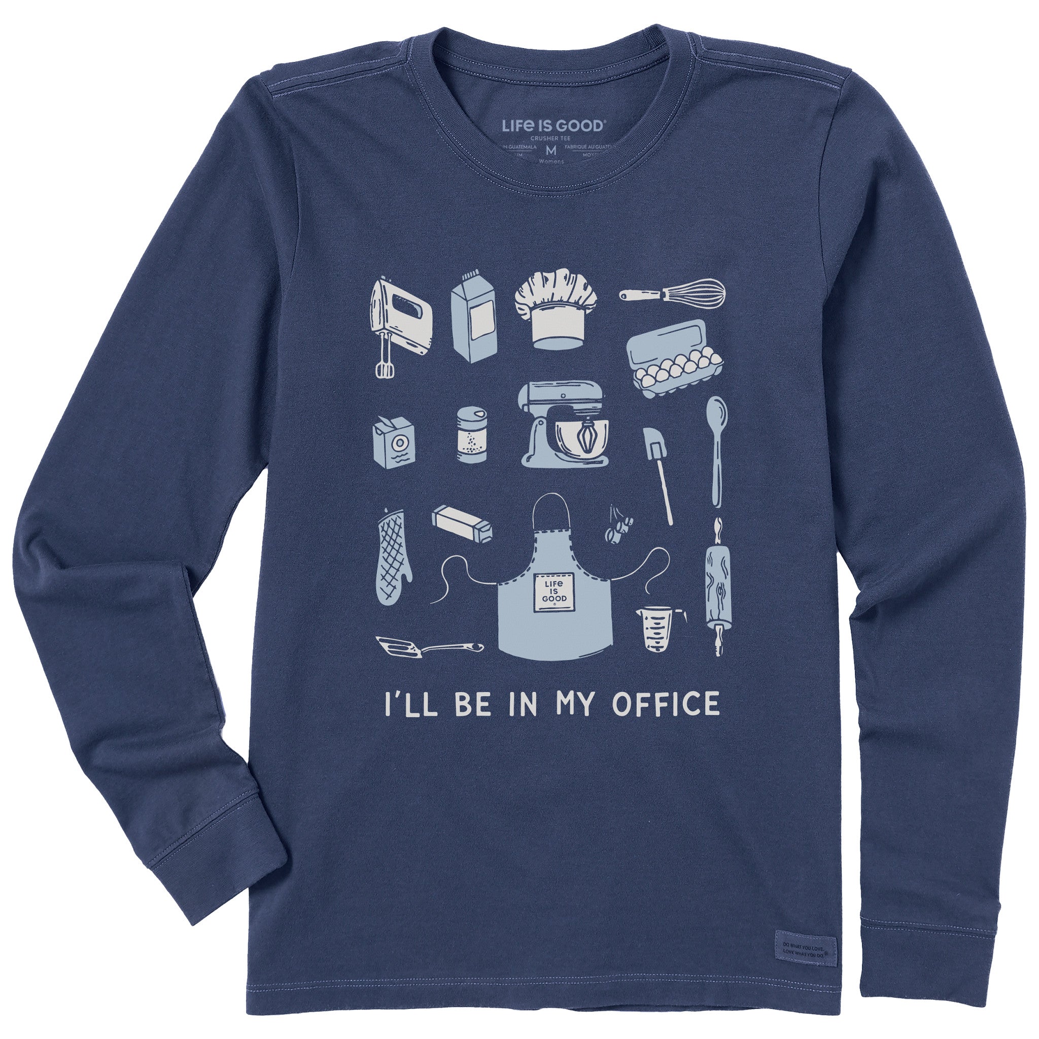 Women's I'll Be in My Office Baking Long Sleeve Crusher Tee