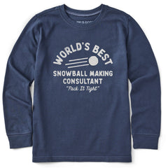 Kids Snowball Consultant Long Sleeve Crusher Tee