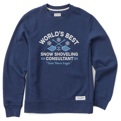 Men's Snow Shoveling Consultant Simply True Fleece Crew