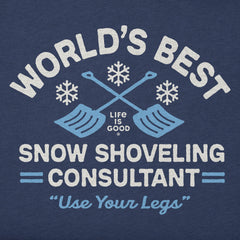 Men's Snow Shoveling Consultant Simply True Fleece Crew