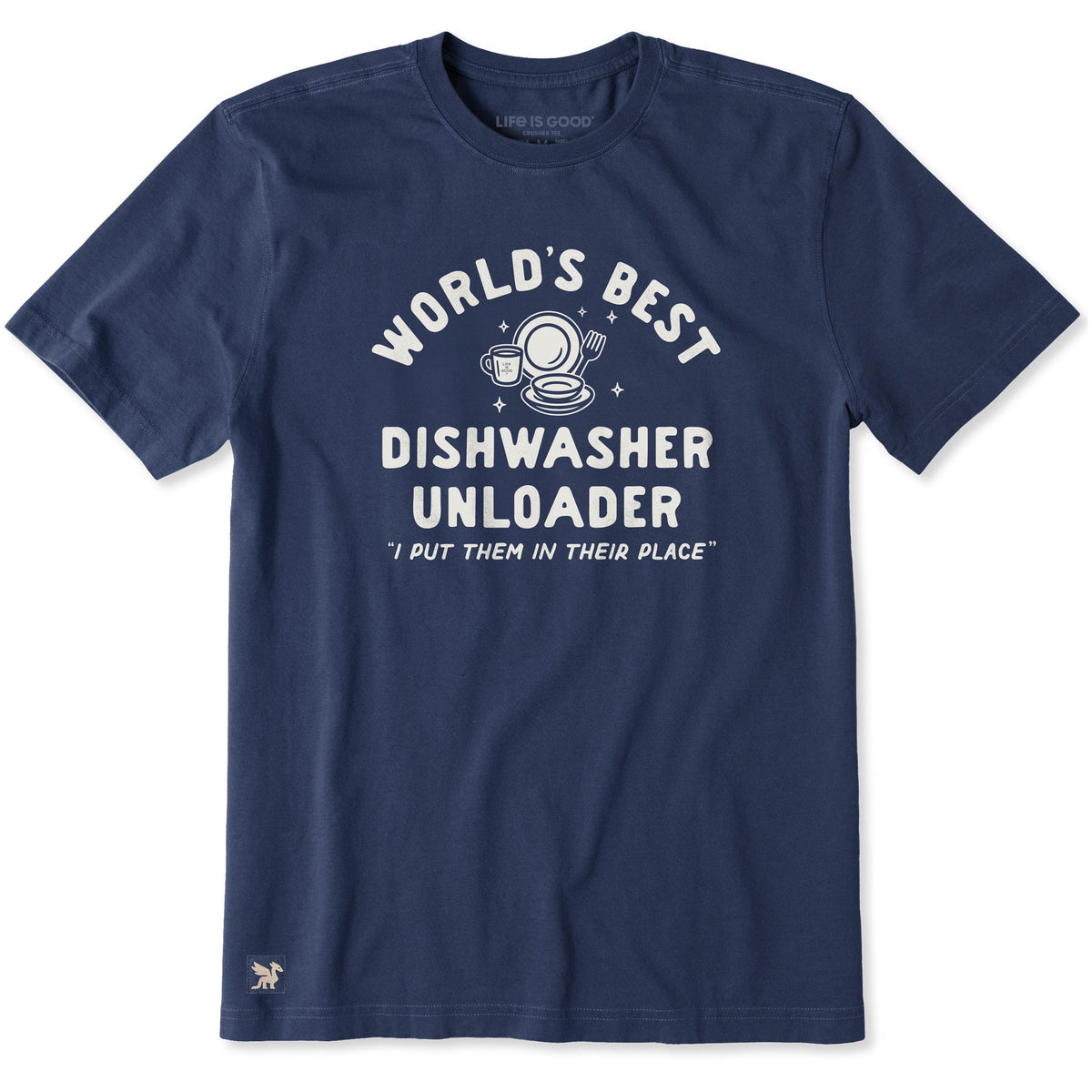 Men's World's Best Dishwasher Unloader Short Sleeve Crusher Tee