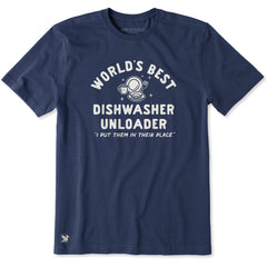 Men's World's Best Dishwasher Unloader Short Sleeve Crusher Tee