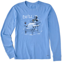Women's Chill Snowman Adirondack Long Sleeve Crusher Tee