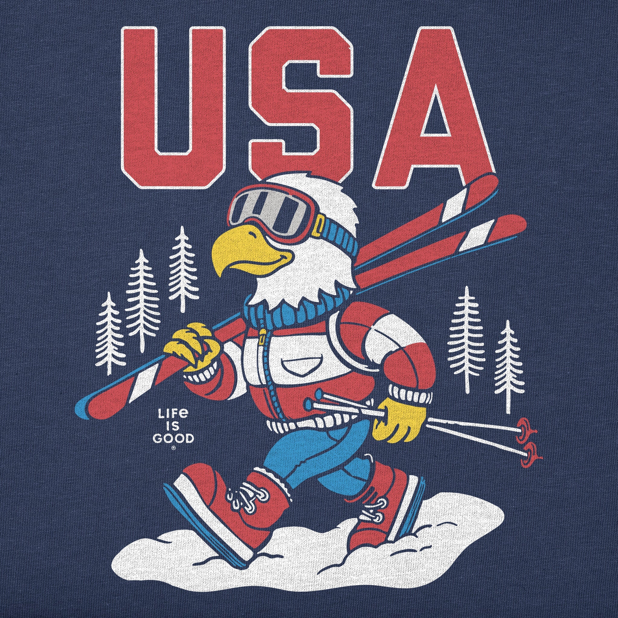 Kids USA Eagle Ski Long Sleeve Crusher Tee