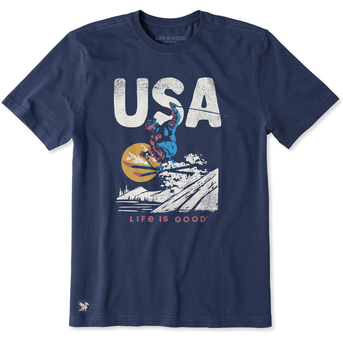 Men's USA Ski Jump Short Sleeve Crusher Tee