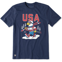 Men's USA Eagle Ski Short Sleeve Crusher Tee