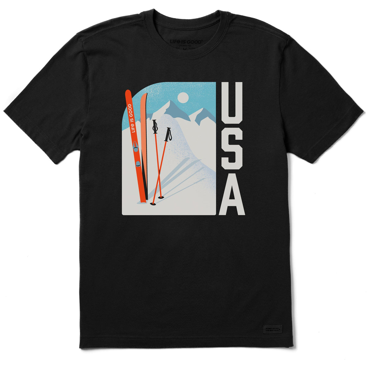 Men's USA Ski Mountain Short Sleeve Crusher Tee