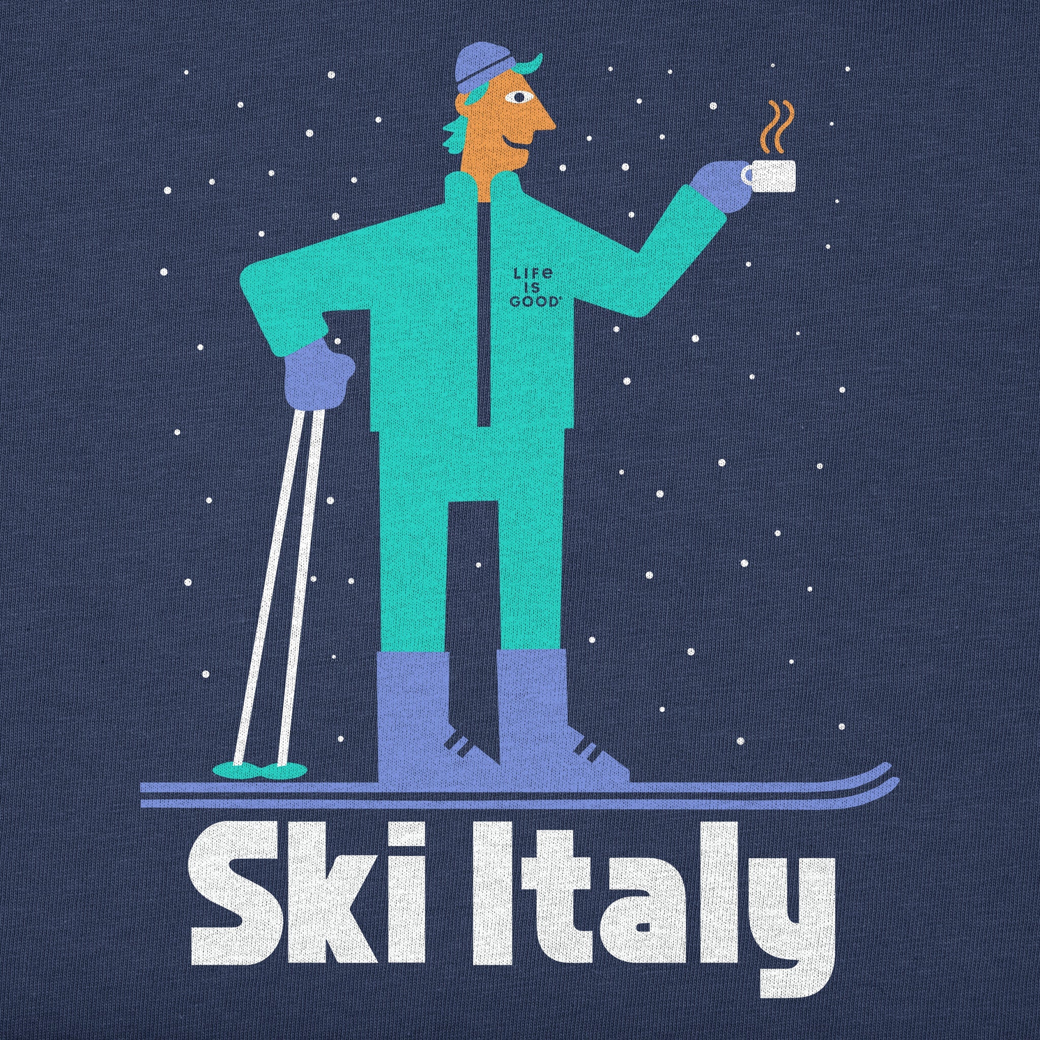 Men's Ski Italy Espresso Long Sleeve Crusher Tee