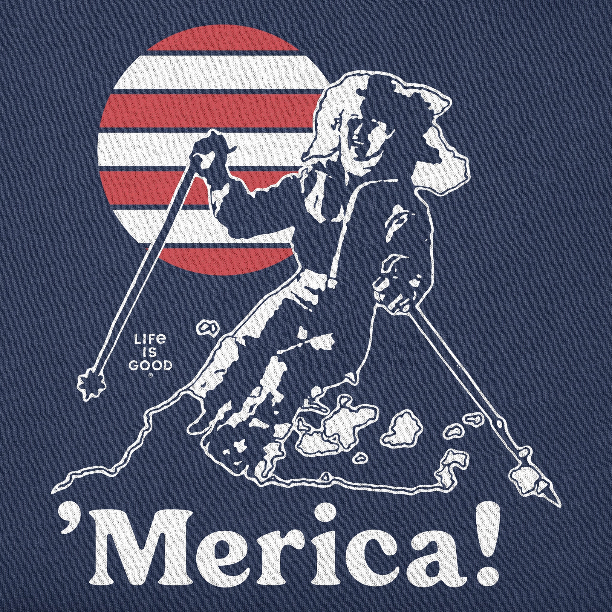 Men's 'Merica Skier Long Sleeve Crusher Tee