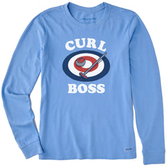 Women's Curl Boss Long Sleeve Crusher Tee