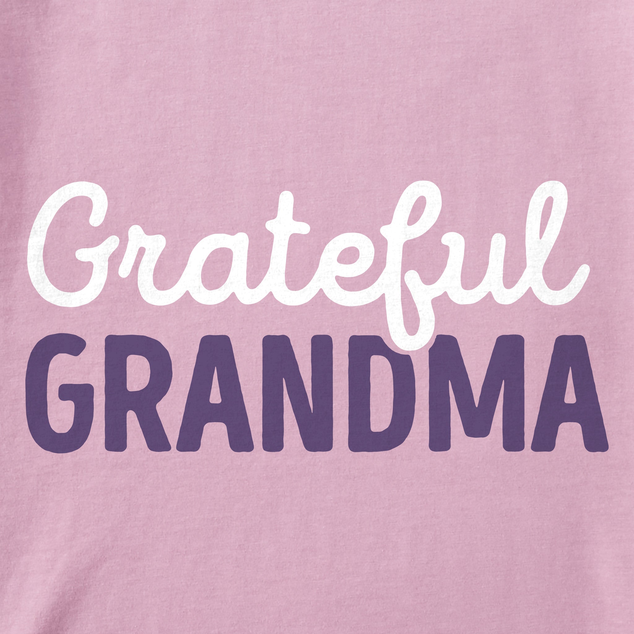 Women's Grateful Grandma Script Long Sleeve Crusher Tee