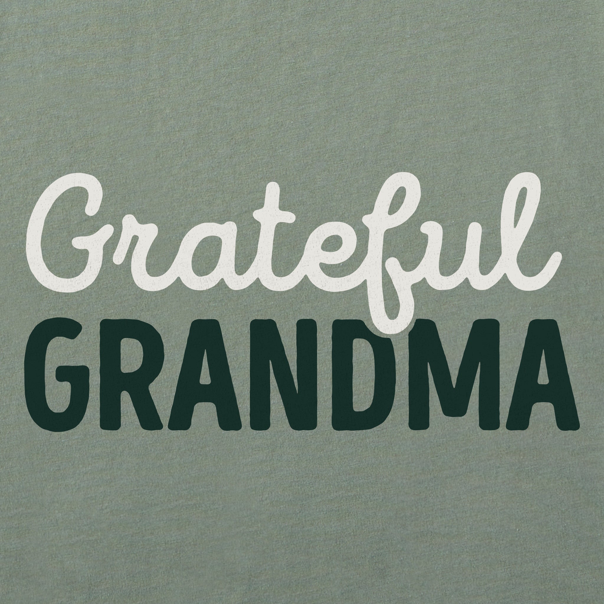 Women's Grateful Grandma Script Long Sleeve Crusher Tee