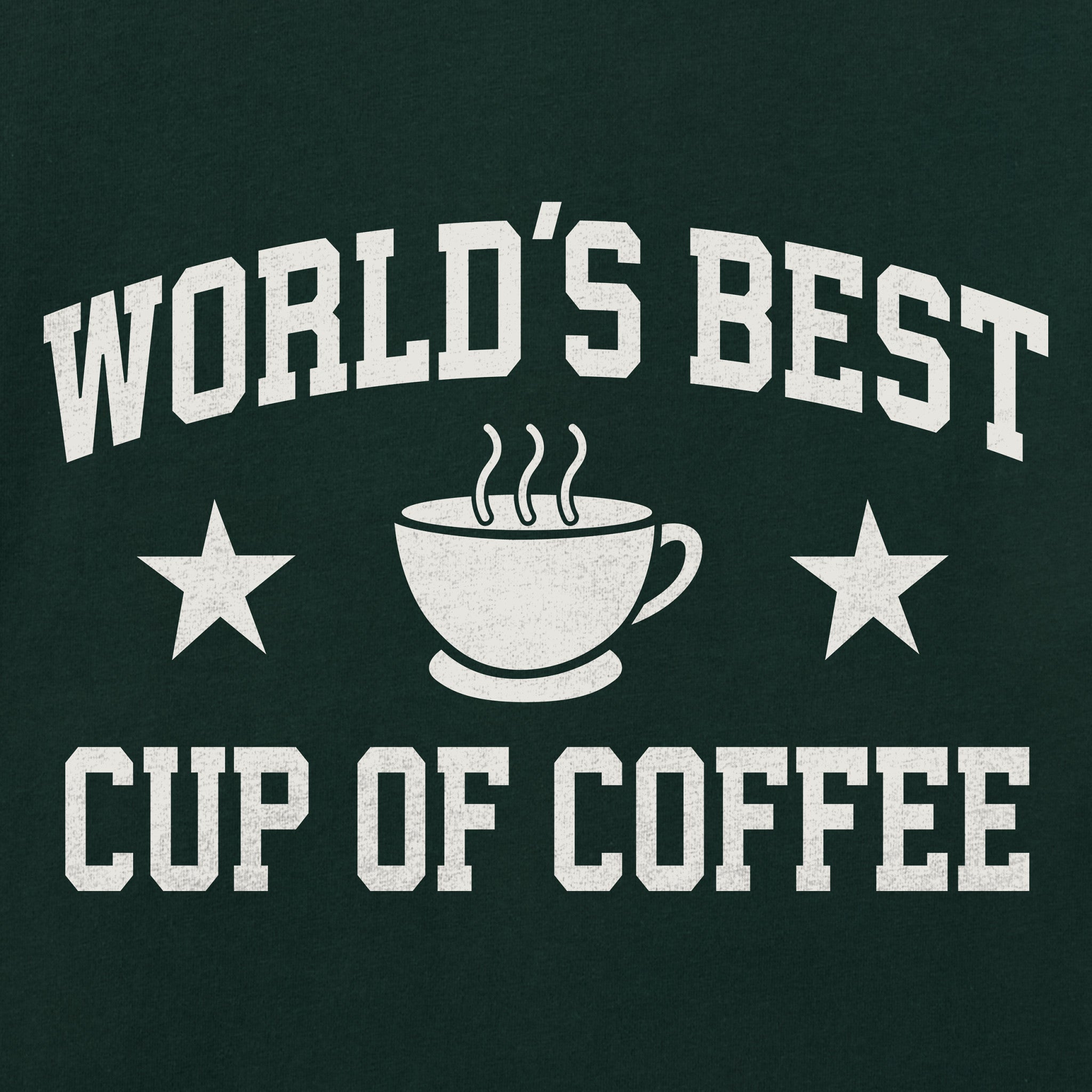 Men's World's Best Cup of Coffee Arch Long Sleeve Crusher Tee