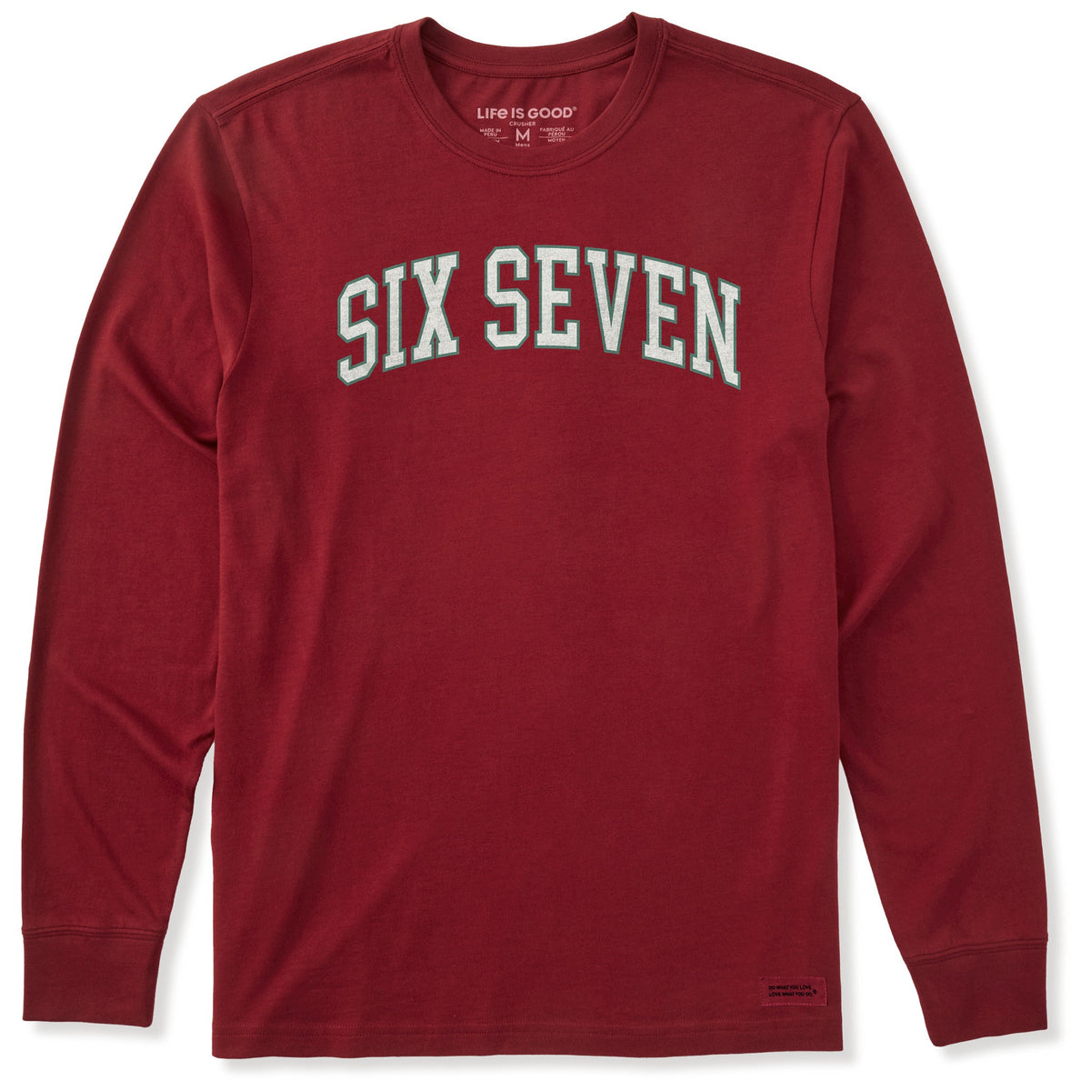 Men's Six Seven Outline Arch Long Sleeve Crusher Tee