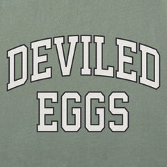 Women's Deviled Eggs Outline Arch Short Sleeve Crusher Boxy Tee
