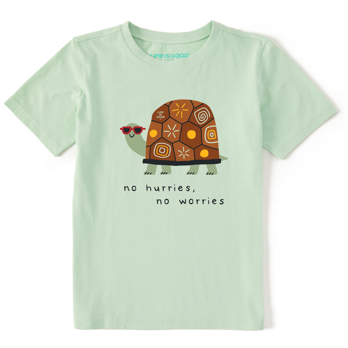 Kids No Hurries No Worries Turtle Short Sleeve Crusher Tee