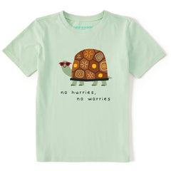 Kids No Hurries No Worries Turtle Short Sleeve Crusher Tee
