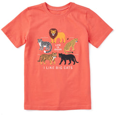 Kids I Like Big Cats Short Sleeve Crusher Tee