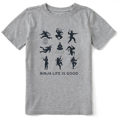 Kids Ninja Life is Good Short Sleeve Crusher Tee