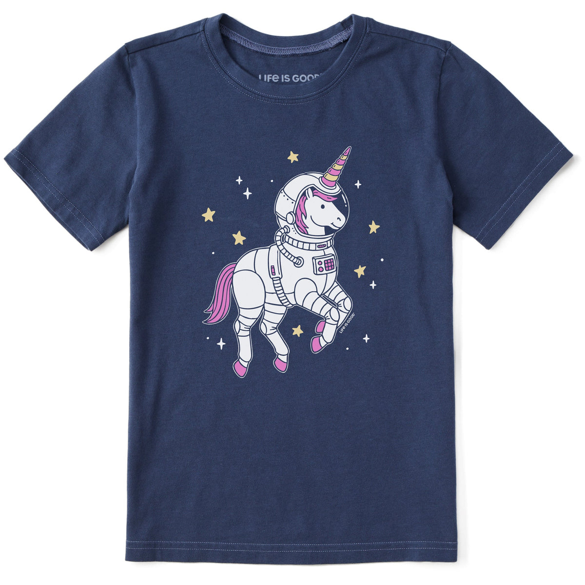Kids Unicorn Astronaut Short Sleeve Crusher Tee