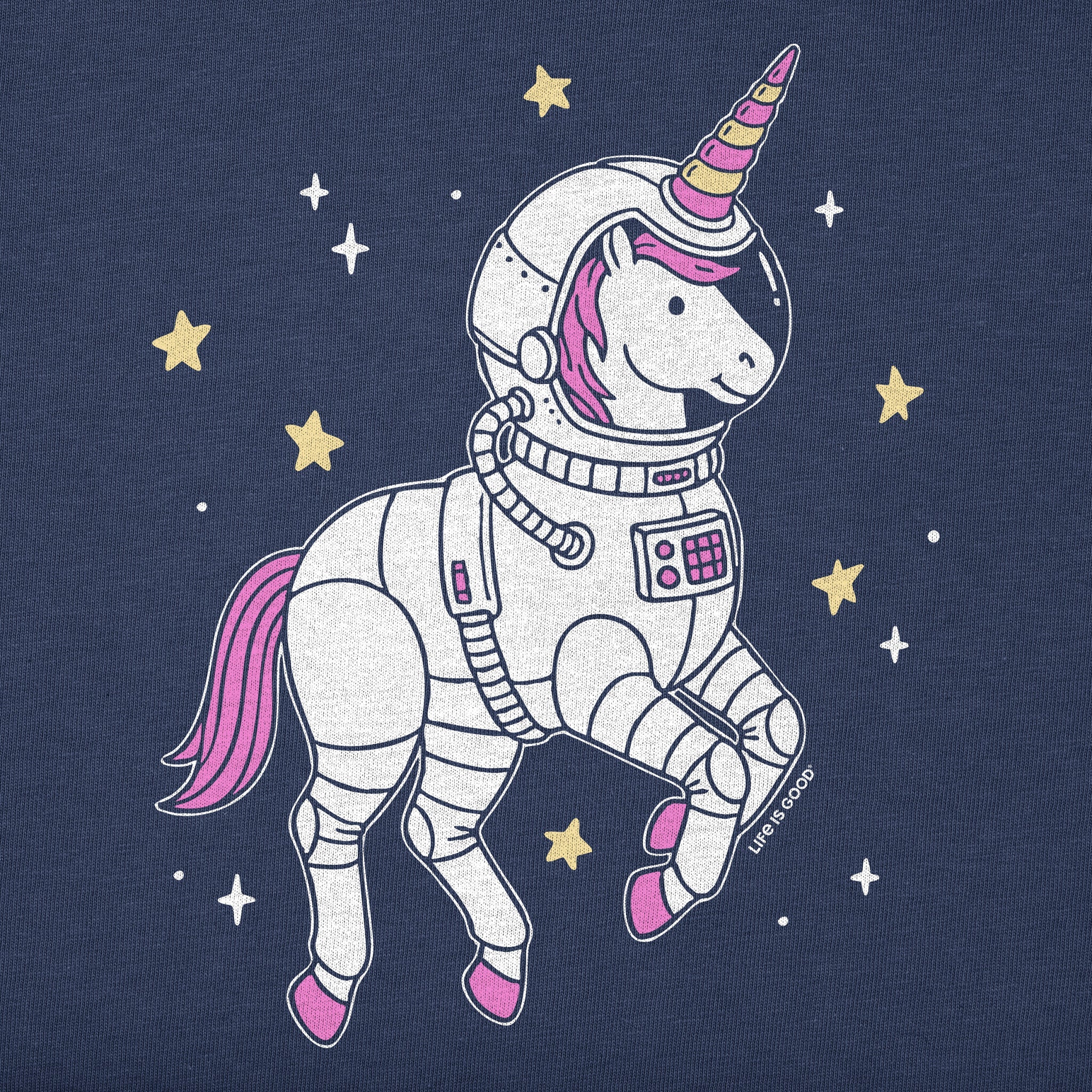 Kids Unicorn Astronaut Short Sleeve Crusher Tee