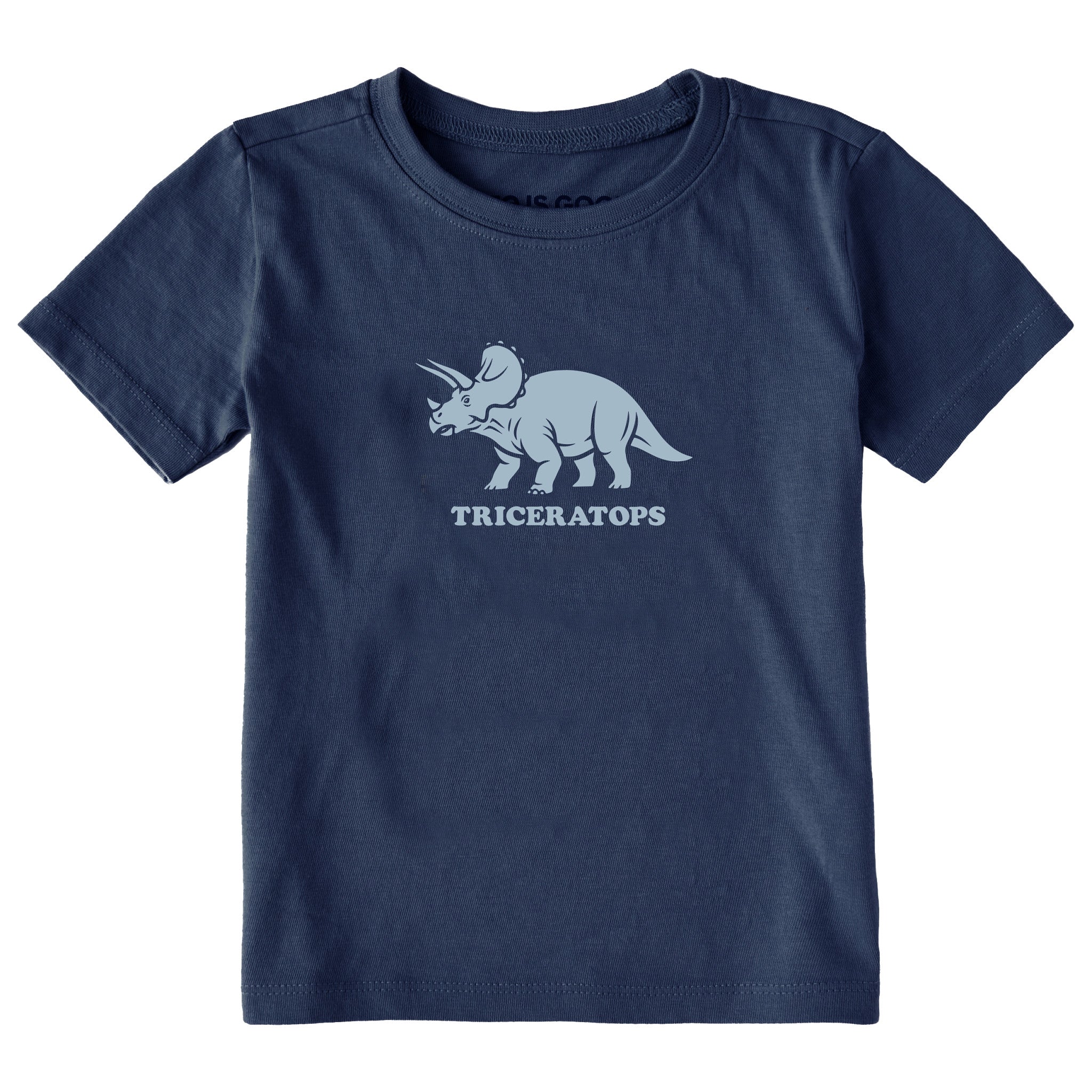 Toddler A triceratops Short Sleeve Crusher Tee