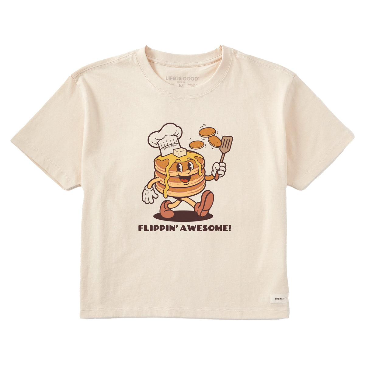 Women's Flippin' Awesome! Short Sleeve Crusher Boxy Tee