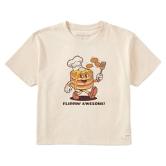 Women's Flippin' Awesome! Short Sleeve Crusher Boxy Tee