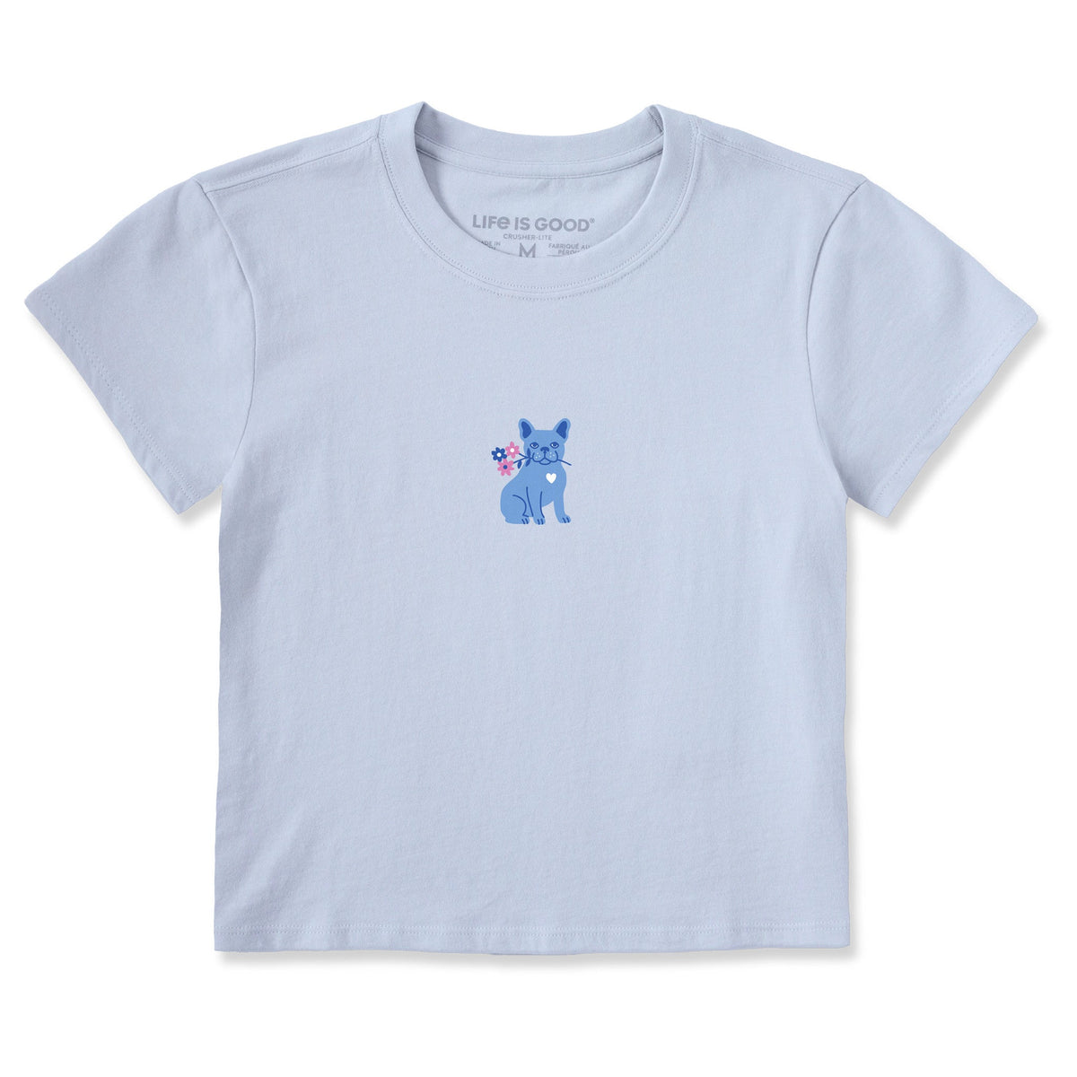 Women's Frenchie Flowers Crusher-LITE Shrunken Tee