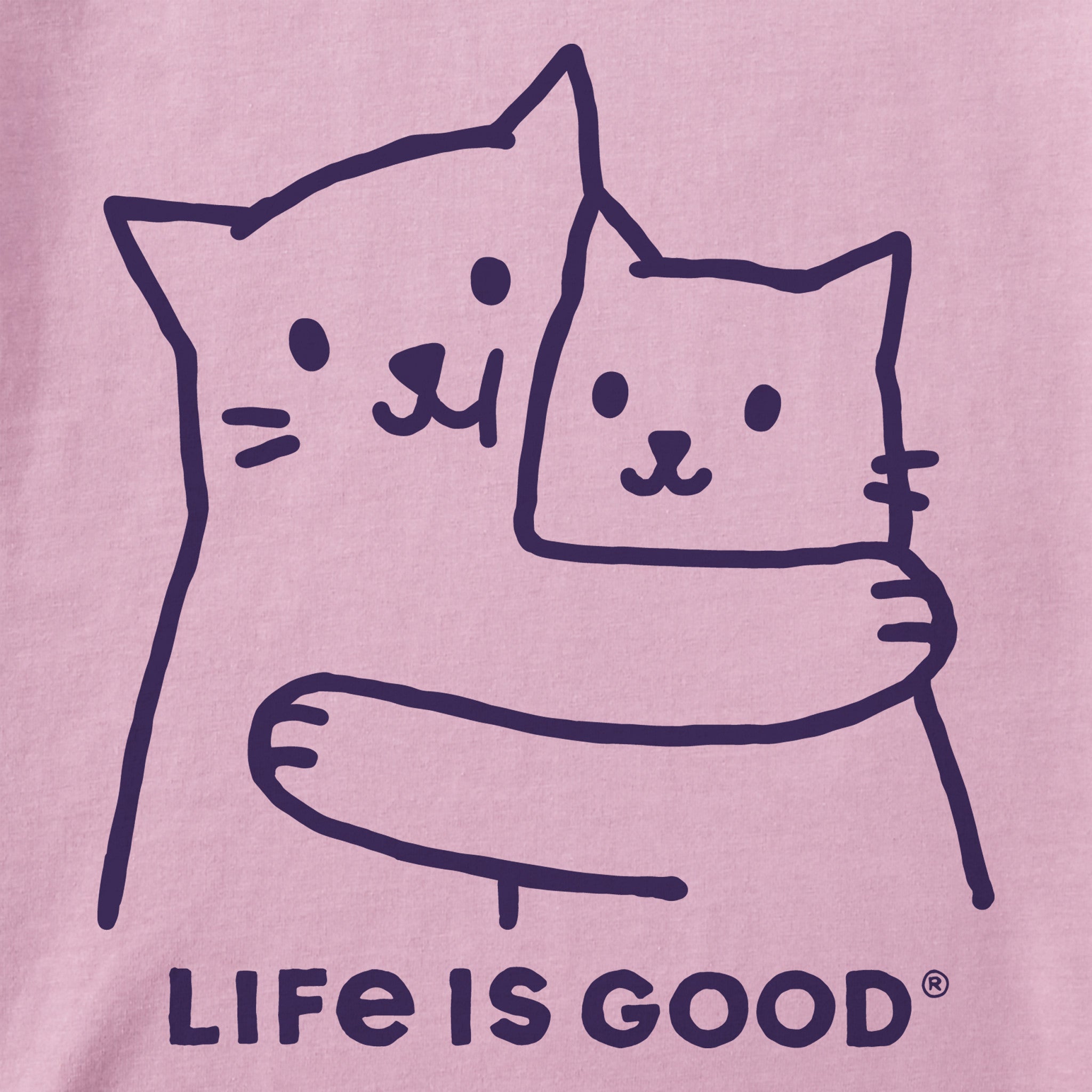Toddler Hugging Cats Short Sleeve Crusher Tee