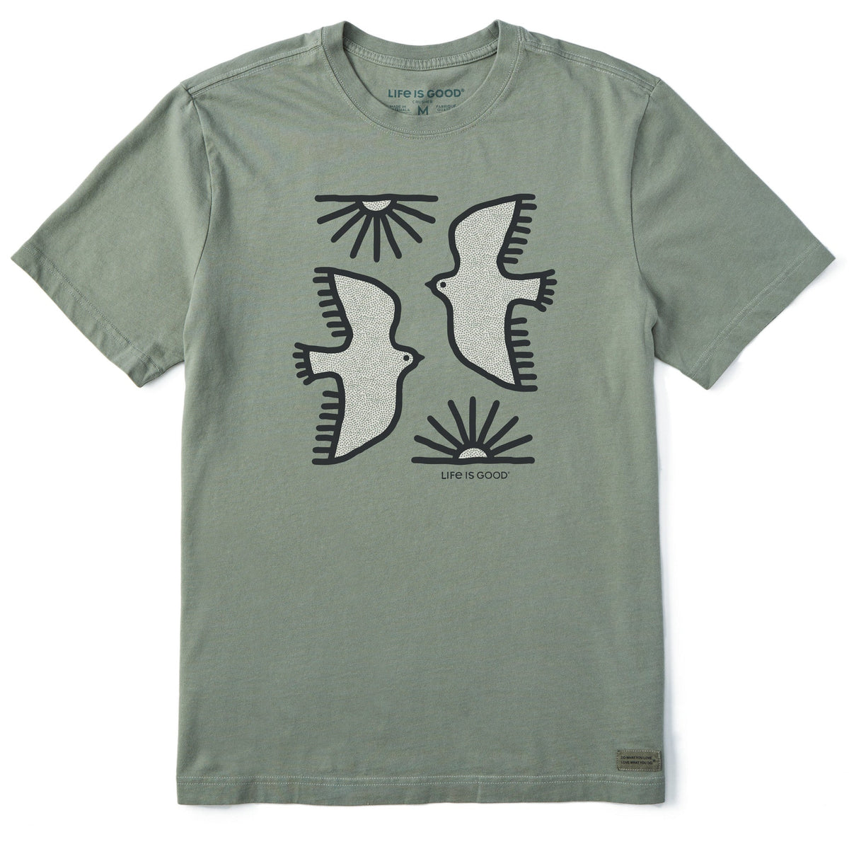 Men's Sun and Birds Short Sleeve Crusher Tee