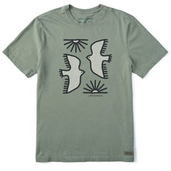Men's Sun and Birds Short Sleeve Crusher Tee