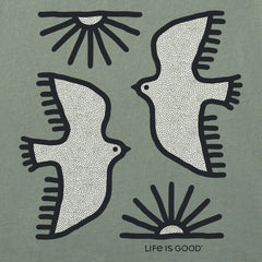 Men's Sun and Birds Short Sleeve Crusher Tee