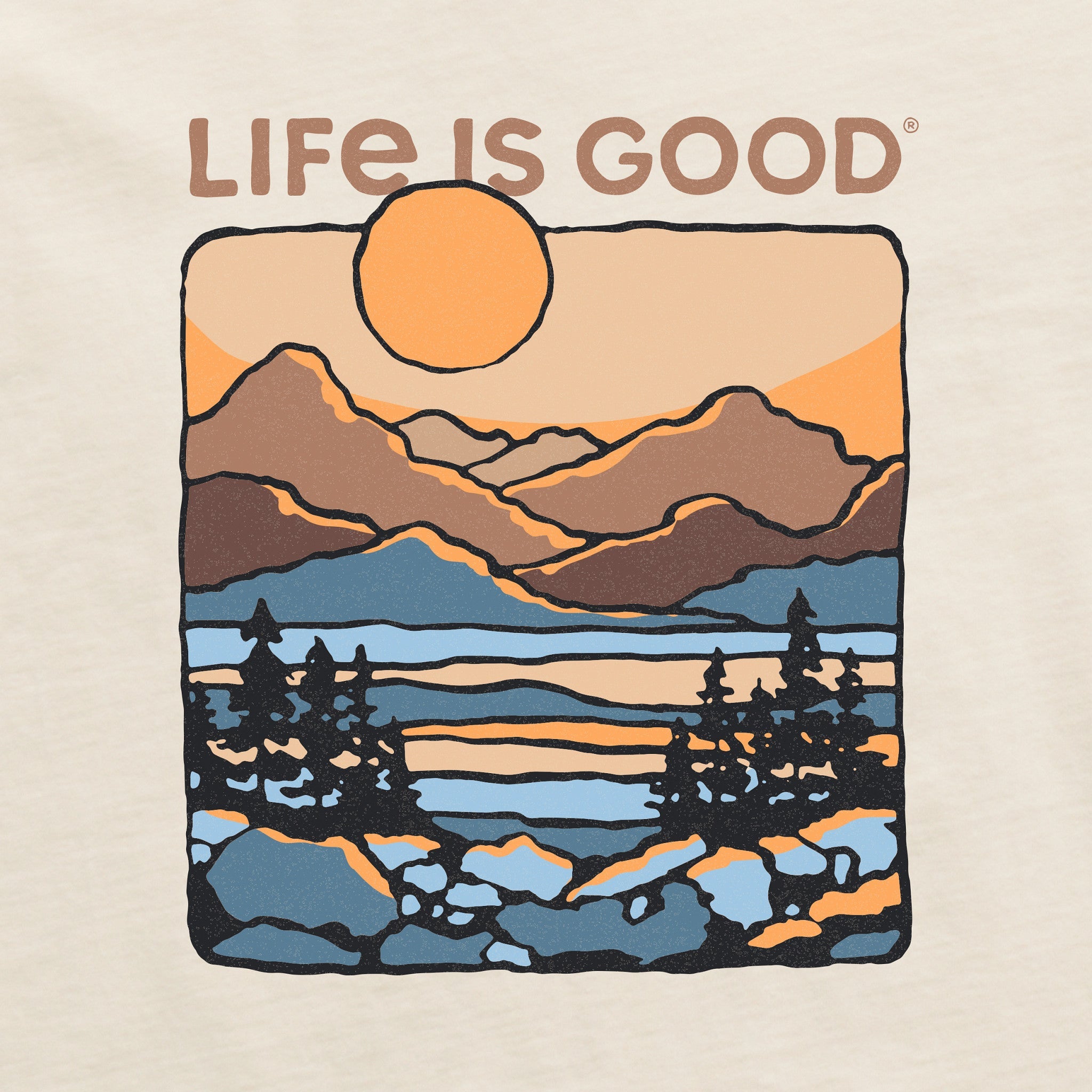 Men's A Mountain Sunset Short Sleeve Crusher Tee
