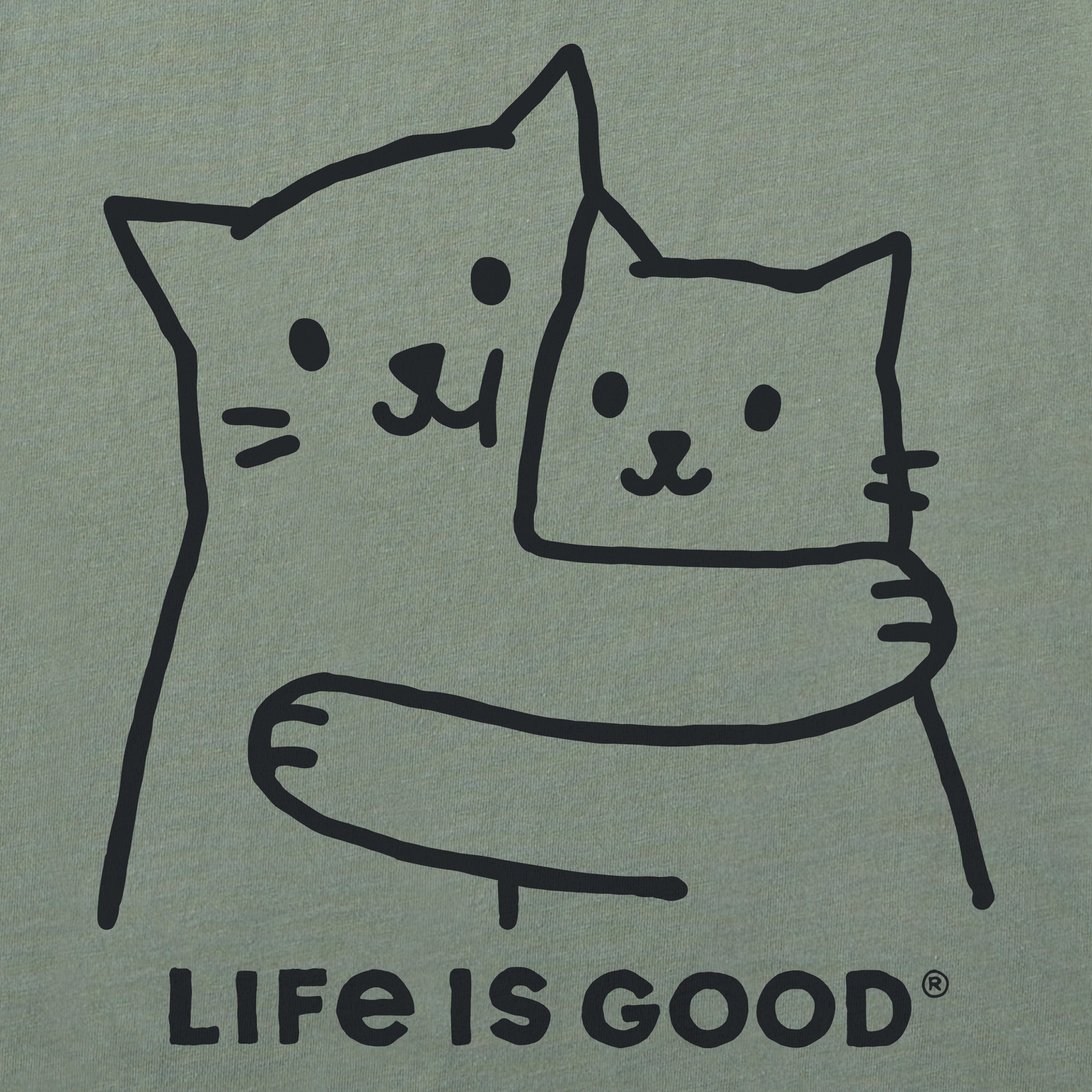 Men's Hugging Cats Short Sleeve Crusher Tee