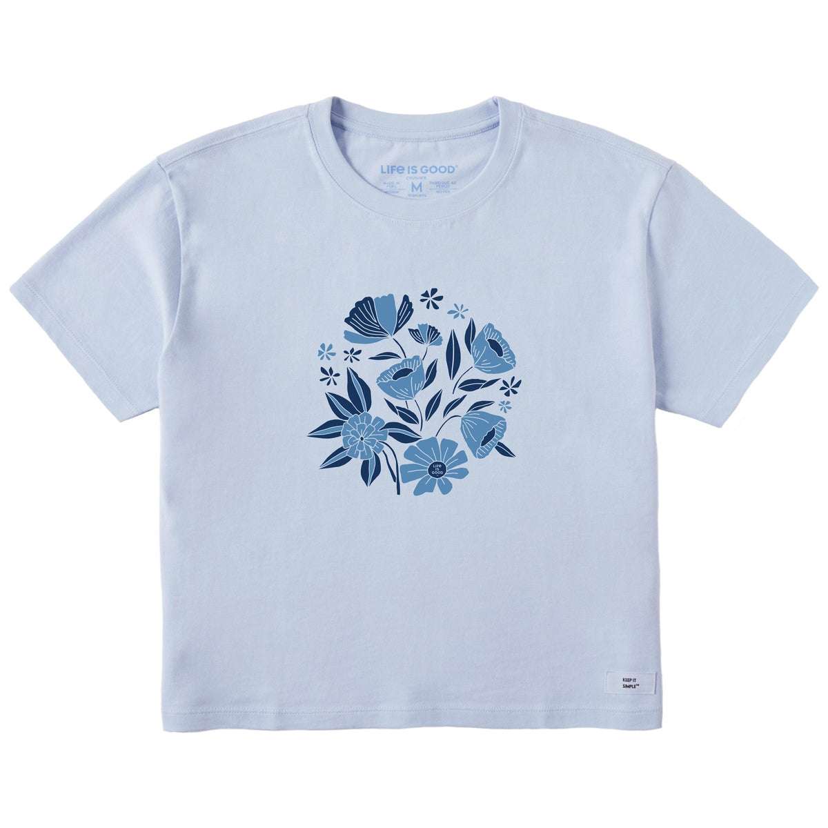 Women's Floral Arrangement Short Sleeve Crusher Boxy Tee