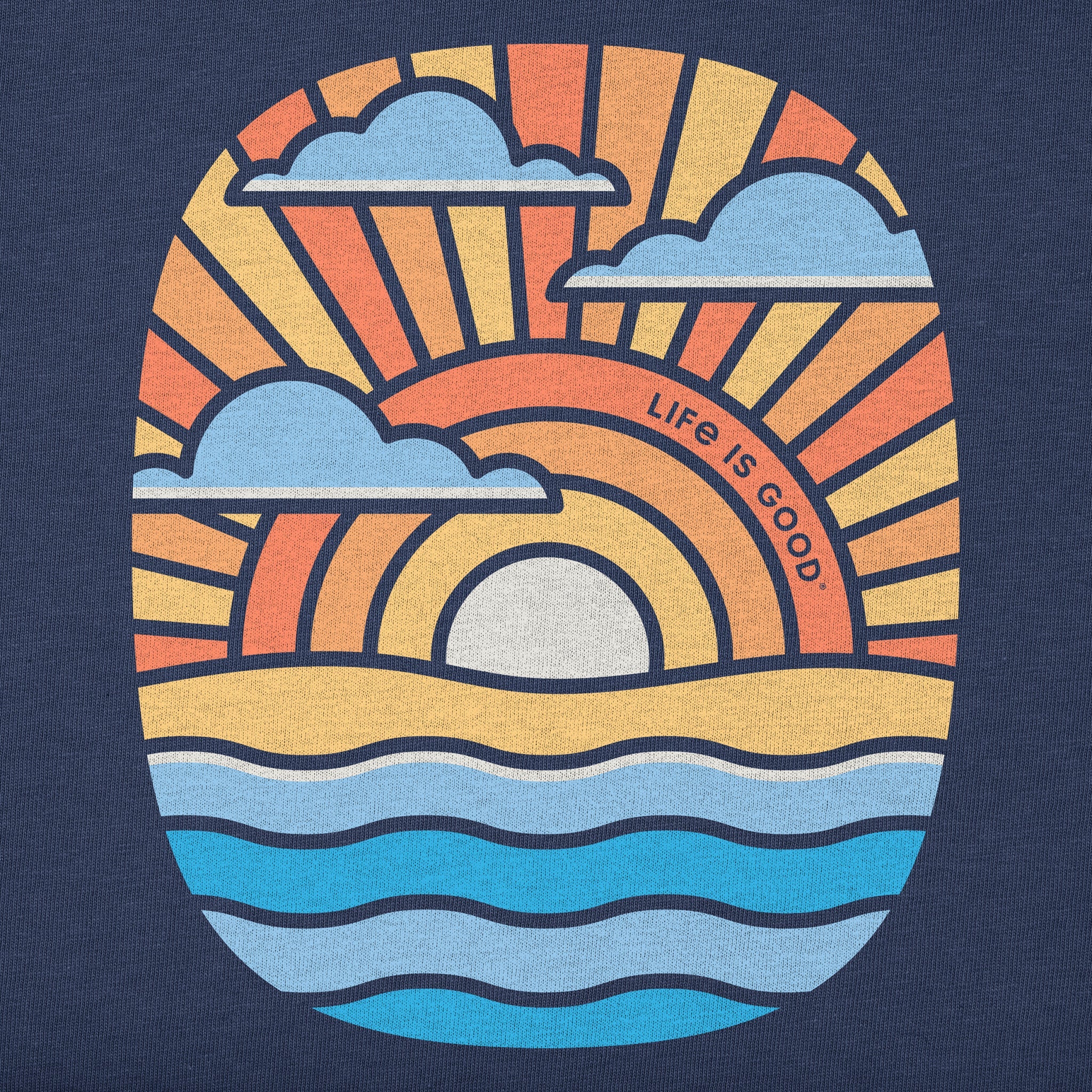 Women's Graphic Sunset Short Sleeve Crusher Boxy Tee