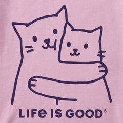 Women's Hugging Cats Short Sleeve Crusher Boxy Tee