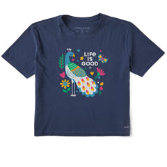 Women's It's a Peacock Short Sleeve Crusher Boxy Tee