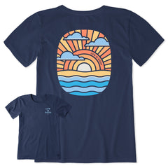 Women's Graphic Sunset Short Sleeve Crusher Tee