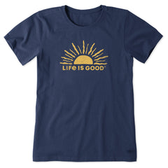 Women's Handdrawn Sunrise Short Sleeve Crusher Tee