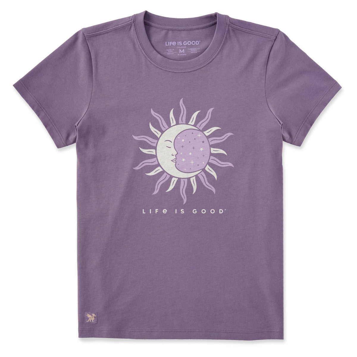 Women's Celestial Sun and Moon Short Sleeve Crusher Tee