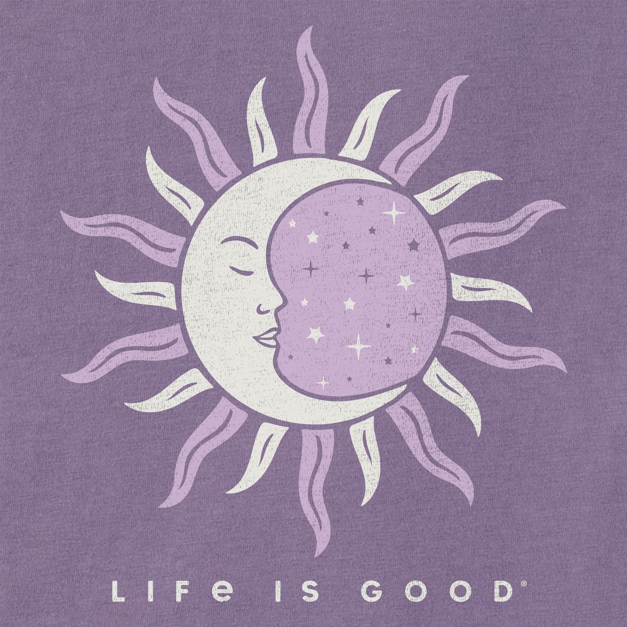 Women's Celestial Sun and Moon Short Sleeve Crusher Tee