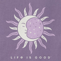 Women's Celestial Sun and Moon Short Sleeve Crusher Tee