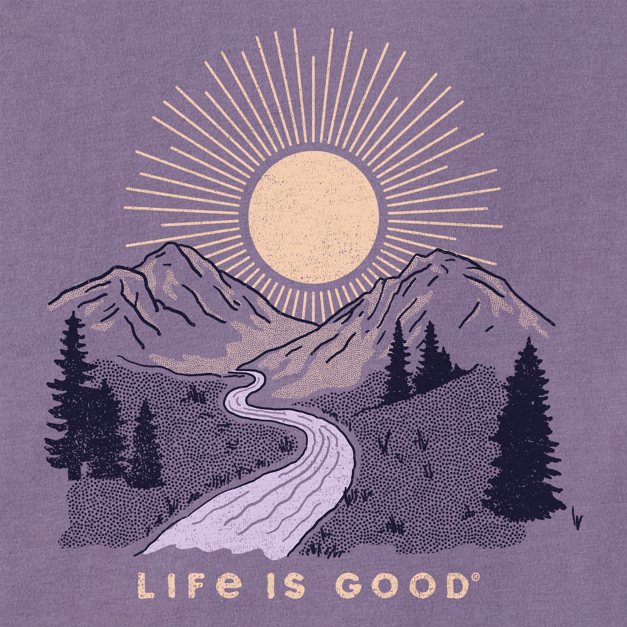 Women's A Mountain Sunrise Short Sleeve Crusher Tee
