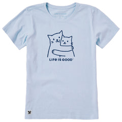 Women's Hugging Cats Short Sleeve Crusher Tee