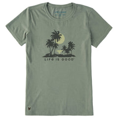 Women's A Beach Sunset Short Sleeve Crusher Tee