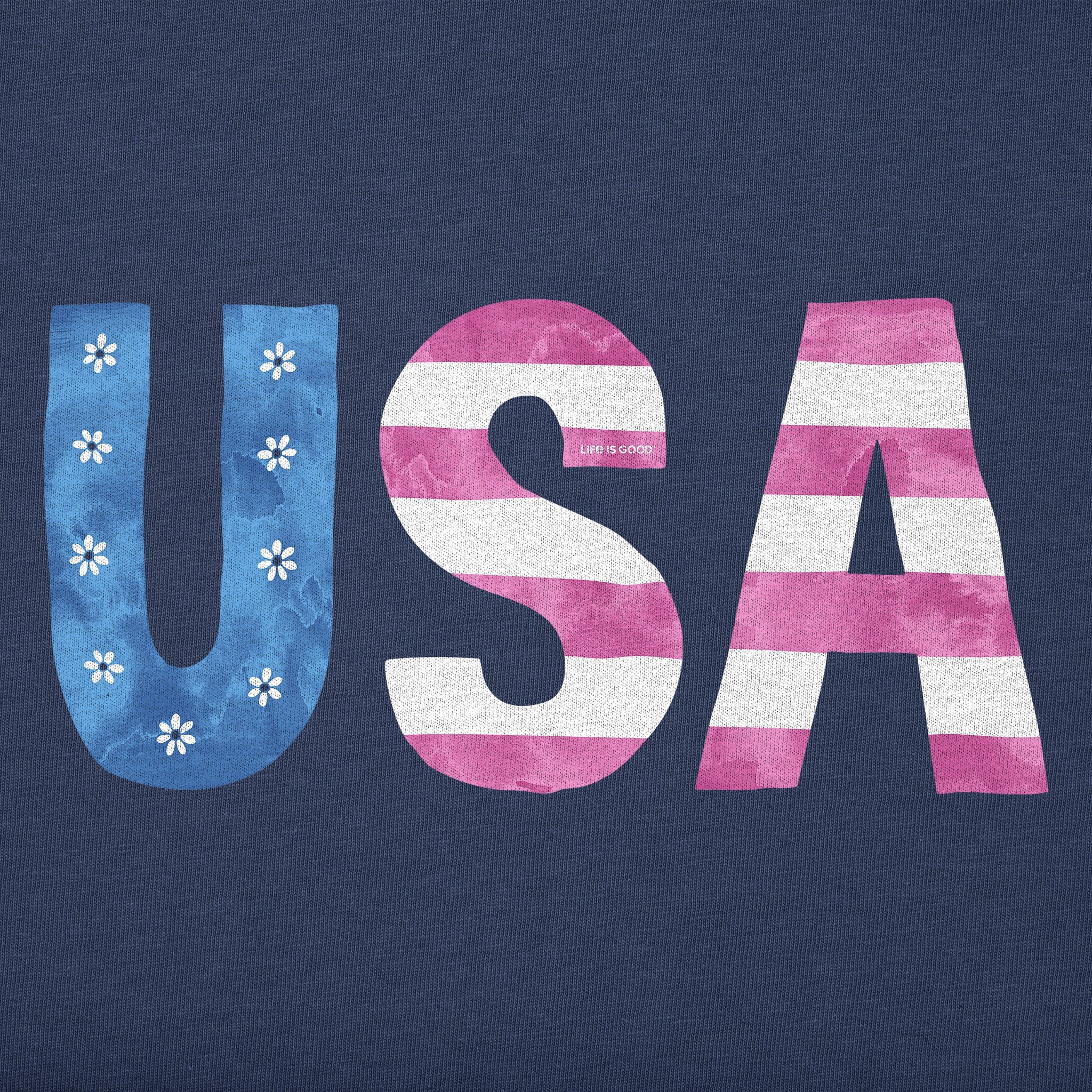 Kids USA Daisy Watercolor Short Sleeve Crusher Tee