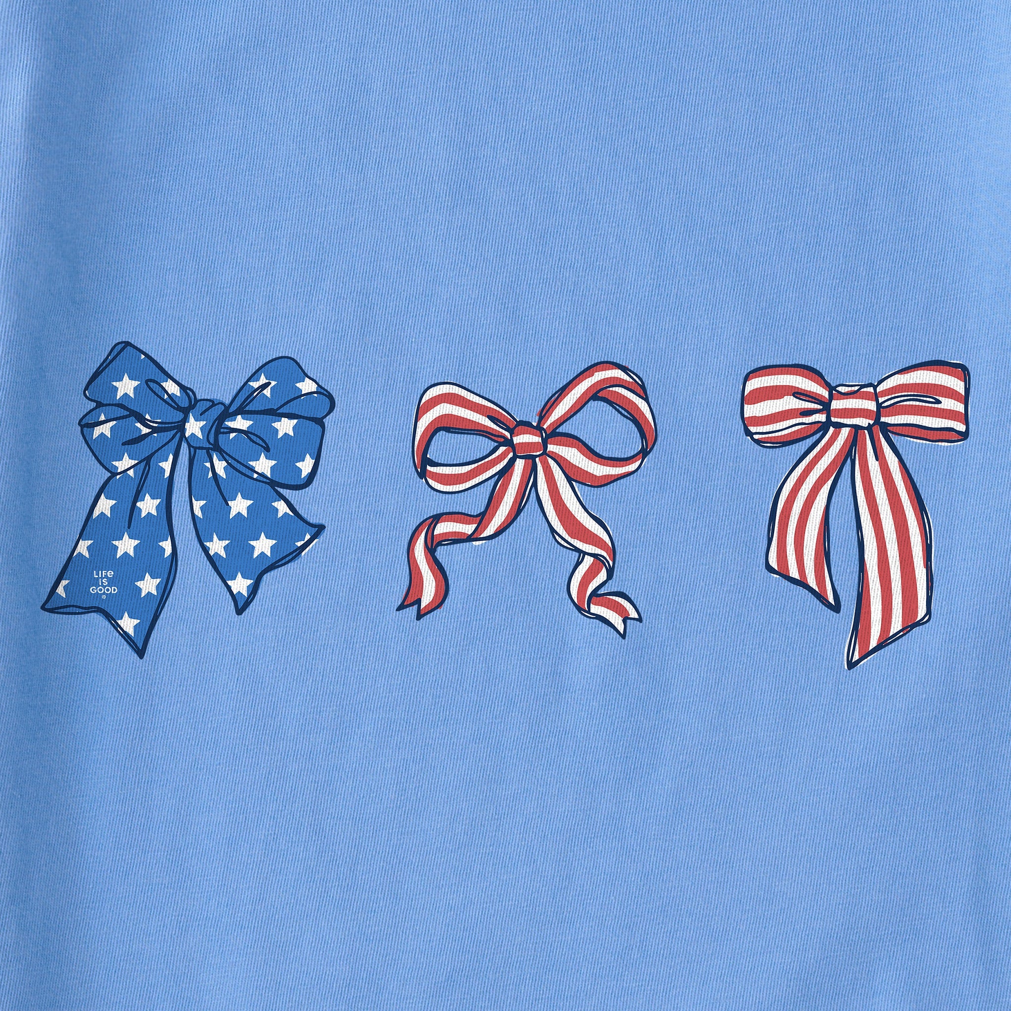 Kids Three American Bows Short Sleeve Crusher Tee