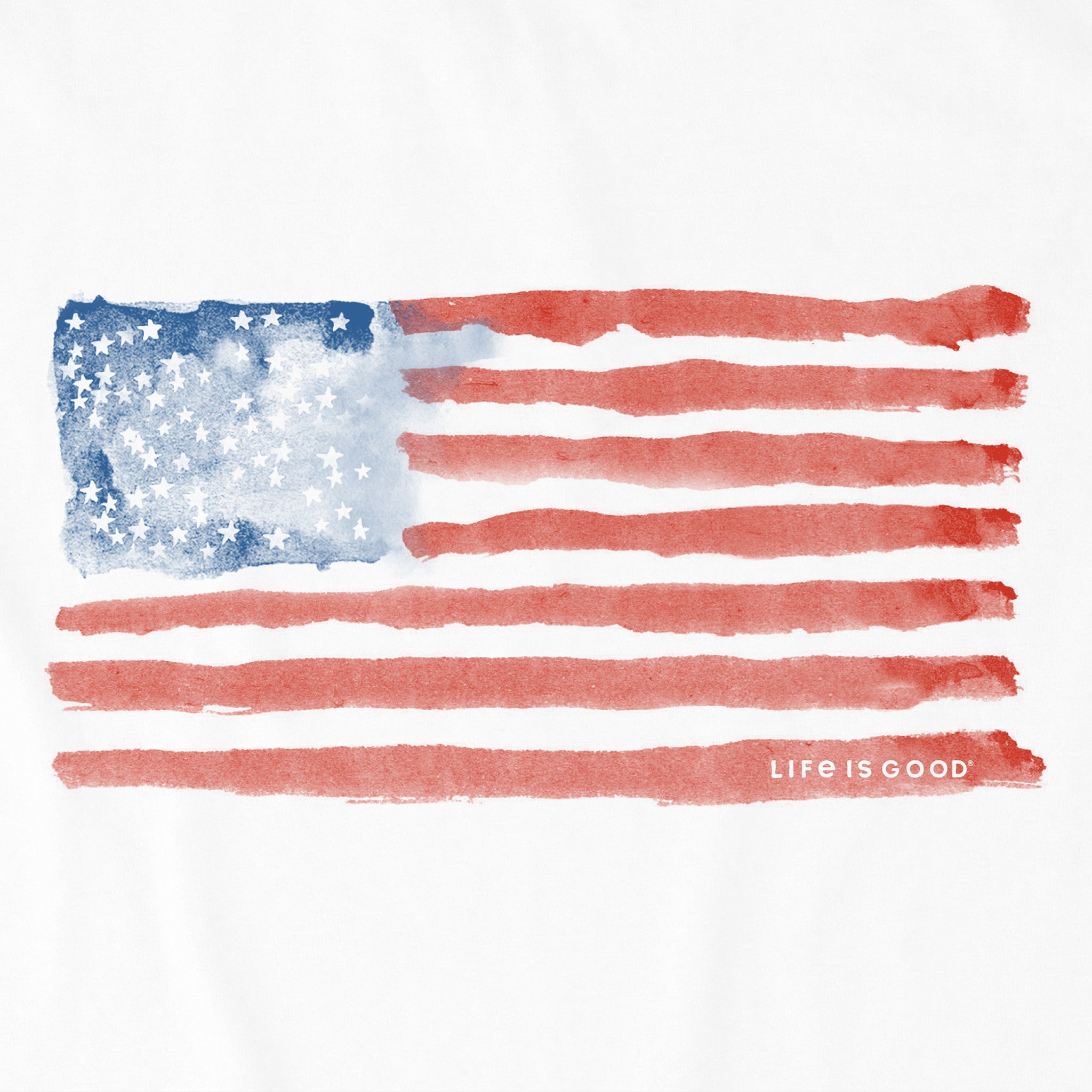 Kids Watercolor Flag Short Sleeve Crusher Tee